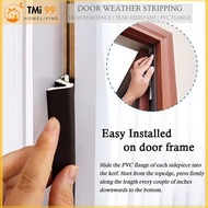 TMi Strip Door Weather Stripping, Kerf Soundproof Weather Stripping for Door Strip Seal Tear Resista