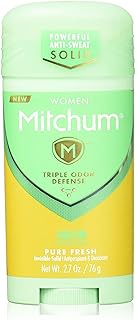 Mitchum For Women Advanced Control Anti-Perspirant Deodorant Invisible Solid Pure Fresh 2.70 oz (Pack of 3)