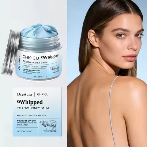 Copper Peptides GHK Cu Beef Tallow Balm with Manuka Honey Deep Moisturizer for Mature Dry Sensitive 