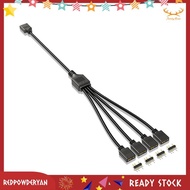 [Redpowderyan.] 5V 3-Pin Extension Cable for Computer Motherboard 1 Point 4 Hub Cable Connection Ext