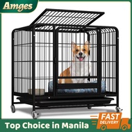 Collapsible Pet Cage Dog Cage Cat Cage Small Dog Medium-sized Dog Large Dog Cage in Square Tube Dog Cage Bold and Thickened Iron Cage  Pet Cage Small Dog Teddy Dog Iron Cage