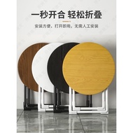 ST&amp;💘Foldable Household Small Apartment Dining Square Table Stall Portable round Table Rental House Simple Square Dining