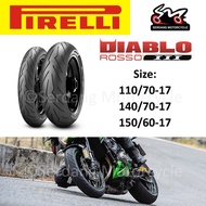 PIRELLI Diablo Rosso 3 III R25 R15 MT15 MT25 Ninja250 Z250 CBR250RR Diablo Rosso Sport DRS Tyre Tire Tayar