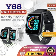 Jam Tangan Y68 Smart Watch Fitness Tracker Sport Watch Smart Band Bluetooth Fitness Watch