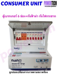 (ส่งไวมี มอก.) ตู้คอนซูมเมอร์ 8 ช่อง เมนธรรมดา Rmmade MCB /กันดูด RCBO + กันฟ้า กันไฟกระชาก ตู้ควบคุ