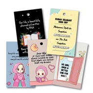 10 pcs min (Wholesale) Penanda Buku islamic cute quotes Design Bookmark murah cantik cute Hadiah har