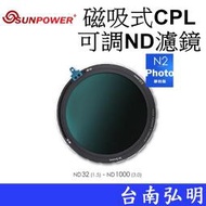 台南弘明 SUNPOWER N2 PHOTO 磁吸式CPL可調ND濾鏡 可調 ND CPL 濾鏡