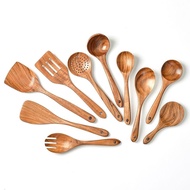 Wooden Spatula Acacia Wooden Non-Stick Pan Special Colander Salad Fork Soup Spoon Stir-Frying Spatul