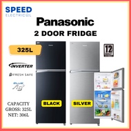 [SABAH ONLY] PANASONIC 2 DOOR FRIDGE 325L INVERTER NR-TV341BPSM SILVER/ NR-TV341BPKM BLACK ICE BOX 2 PINTU 冰箱