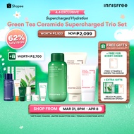 (MAR 31, 8PM - APR 8 only) Innisfree Green Tea Ceramide Milk Supercharged Trio Set