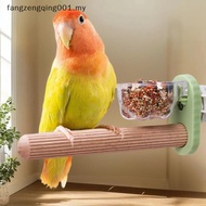 F1MY Parrot Claw Grinding Stick With Feeding Bowl Standing Pole Bird Foraging Station Pole Bite Grin