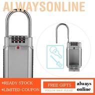 Alwaysonline Metal Password Padlock Key Safe Storage Lock Box Lockbox