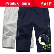 COD .Ready Stock L-4XL seluar 3 suku lelaki seluar tiga suku quarter pants 2 keping sukan sukan lela