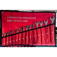 14PCS COMBINATION WRENCH SET 8MM - 24MM