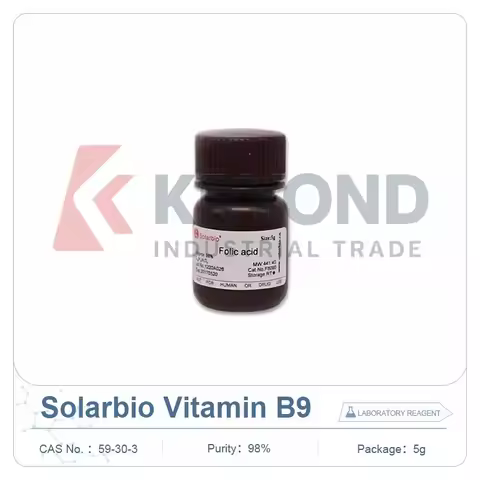 Solarbio Folic Acid F8090 CAS 59-30-3 98 Percent Biochemical Reagent for Laboratory Research Testing