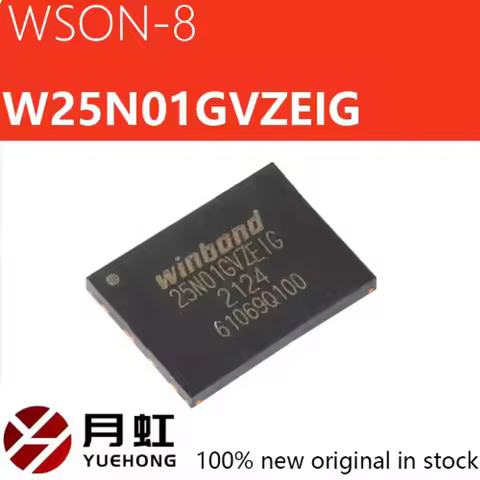 1/5/10PCS W25N01GVZEIG 25N01GVZEIG W25N W25N01GV WSON-8 3V 1Gb Serial NAND Flash Memory Chip IC