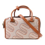 Delvaux 帆布/皮革Cool Box MM金扣手挽肩背兩用袋