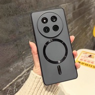 Honor X9D X9C X9B 5G Casing Skin-Feeling Colored Magnetic Shockproof Case Soft Silicone Edge Hard Fr