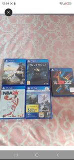 PS4 Games Bundle: Ghost Recon, Injustice 2, NBA 2K, WWE 2K22
