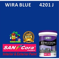 WIRA BLUE 4201 J ( 15L ) SANCORA I-EMULSION PAINT FOR INTERIOR AND EXTERIOR WALL PAINT / SAN CORA EM