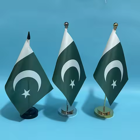 SKY FLAG Office Desk Flag Of Pakistan flag 14x21cm polyester PAK Pakistan National Flag Country Bann