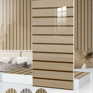 10PCS 23.6"X11.8" /19.4 Sq. Ft Wood Grain Grille Peel And Stick Wall Panels,Waterproof PVC Self-Adhe