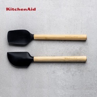 KitchenAid 2-Pack Mini Bamboo Spatulas with Heat Resistant and Flexible Silicone Heads