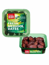 ▶$1 Shop Coupon◀  Natural Delights Fresh Organic Pitted Medjool Dates (12 oz) | Great on the go Snac