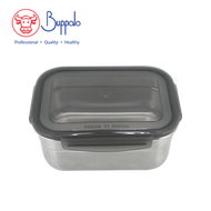 BUFFALO - 牛頭牌韓國製304J1不銹鋼長方形密實保鮮盒 920毫升（微波爐適用）(BFX010-R092)