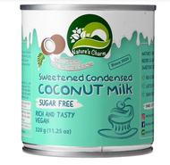 นมข้นหวานมะพร้าวชูการ์ฟรี Nature's Charm Sweetened Coconut Condensed Milk Sugar Free 320 g. (02-7772