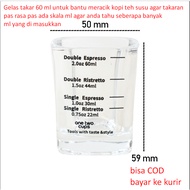 60 ml measuring cup to help mixing coffee, tea, milk so that the measurements even though there is a