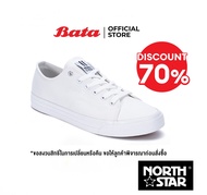 *Best Seller* Bata บาจา ยี่ห้อ North Star รองเท้าผ้าใบ รองเท้าสนีกเกอร์ รองเท้าผ้าใบผูกเชือก สำหรับผู้ชาย รุ่น Rolf สีขาว 8291042