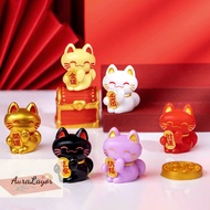 [AuraLayor] 1pc Cute Cartoon Lucky Cat Exquisite Resin Ornament Small Gift Crafts Miniatures Figurines For Home Desktop Ornament new