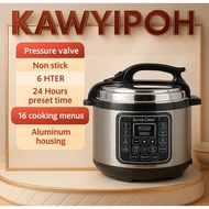10IN1 Electric Digital Pressure Cooker Non-stick Stainless Steel Inner Pot Rice Cooker Steamer (6L)