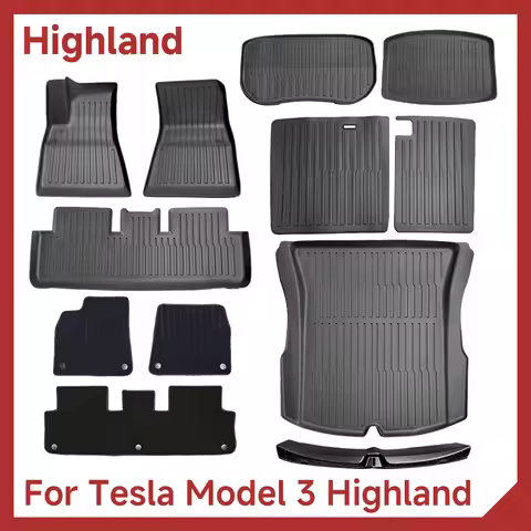 For Tesla Model 3 Highland Accessories TPE Floor Mat Cargo Liner Waterproof Trunk Mat for Tesla Mode