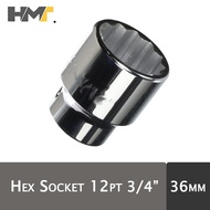 MATA Hex Socket 12pt 36mm Shock Wrench 36 mm TAIWAN 3/ 4" Inch
