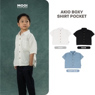 KEMEJA Mooi Boys' Shirt Akio Boxy Shirt Pocket Kemeja Budak Lelaki Baju Kemeja Budak Lelaki