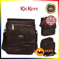 KICKERS ORIGINAL COW LEATHER SLING BAG CROSSBODY BEG LELAKI KULIT ORIGINAL LEMBU ASLI BEG SILANG BRA