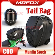 MOFOX Motorcycle Tail Bag Motor Helmet Backpack Waterproof Rear Seat Bag Reflectiv Motor Luggage Bag