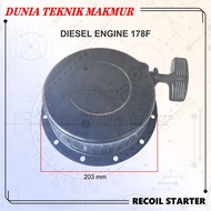MESIN 178F RECOIL STARTER ASSY DIESEL ENGINE CRANK COVER/ CRANK PULL/ FOR AIR COOLED DIESEL ENGINE
