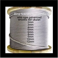 6x7 HC 2mm galvanized wire rope 2 mm galvanized wire rope cable/