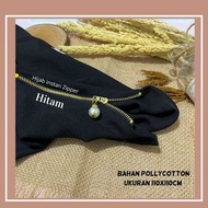 Hijab Resleting Zipper Segiempat Lasercut / Hijab Instan Zipper Resleting Polos / Hijab Instan