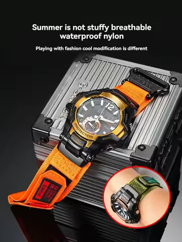 for Casio G-SHOCK series Airmaster generation GR-B100/GR-B100-1A2/3/4/ GB modified nylon canvas watc
