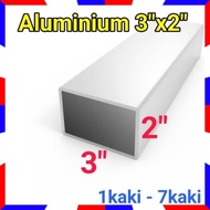 Aluminium Hollow 3"x2" 1kaki - 7kaki (1.2mm) (AP1)