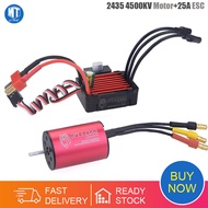 Surpass Hobby 2435 4500kv Brushless Motor + 25A Brushless Speed Controller ESC Waterproof 2S For 1/1