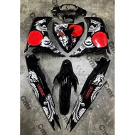 Cover Set Lc 135 V4-V7 V8 Lc135 Fi Custom Lc V8 Dragon White Black 2 Color Putih Hitam V8