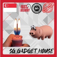 🇸🇬Local Seller🇸🇬 Pig Design Lighter / Piggy Lighter / Double Flame Lighter / Butane Gas Lighter / St
