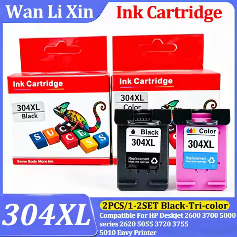 2PCS 304XL Ink Cartridge Compatible For HP304XL HP 304XL HP Deskjet 2600 3700 5000 Series 2620 3720 