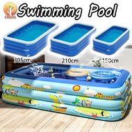 3 Layer Inflatable Family Swimming Pool Outdoor Printing PVC Large Rectangular Swimming Pool 游泳池