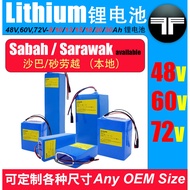 StonBike Lithium battery pack 48V 60V 72V (8AH/10AH/13AH/15AH/18AH/20AH/30AH) Bateri Lithium basikal